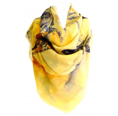 Scarf  (90x90) "Touareg" by Christiane LEGENDRE