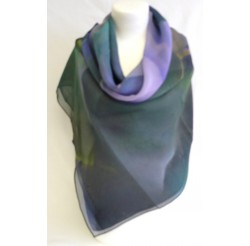 Foulard (90x90) "Les iris" de Jean LACALMONTIE