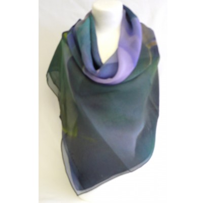 Foulard (90x90) "Les iris" de Jean LACALMONTIE