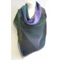 Foulard (90x90) "Les iris" de Jean LACALMONTIE