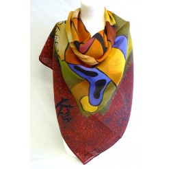 Scarf (90x90) "Amor Amor" by K.Tia