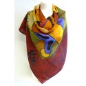 Scarf (90x90) "Amor Amor" by K.Tia