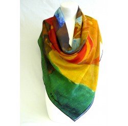 Scarf  (90x90) "Les Tahitiennes" by GAUGIN