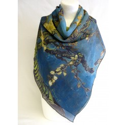 Foulard (90x90) "Almond  branches in bloom" de Van  GOGH