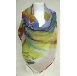 Foulard (90x90) "Danseur" d'Hélene POISSON