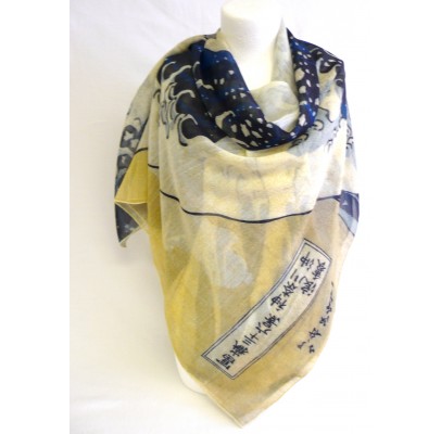 Foulard (90x90)  La Grande Vague d'HOKUSAI