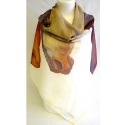 Scarf (90x90) "Purs Sangs" by Hélène POISSON