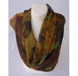 Scarf (90x90) "Jeux d'enfants" by BRUEGEL