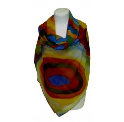 Scarf (90x90) "Etude de couleur" by KANDINSKY