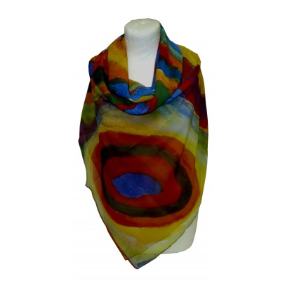Foulard (90x90) "Etude de couleur" de KANDINSKY
