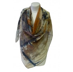 Scarf (90x90) "New York" by Sylvie Loudières