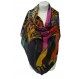 Scarf (90x90) "Chatoufou" by Elisabeth Rougé