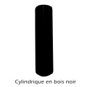 Handles cylindrical black wooden