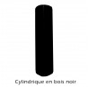 Handles cylindrical black wooden