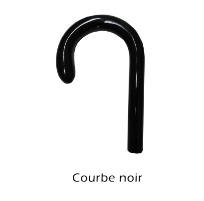 Poignée courbe noire plastique