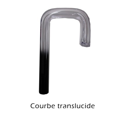 Poignée courbe translucide