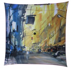 Advertising umbrella for "la Biennale de l'Aquarelle de Brioude"