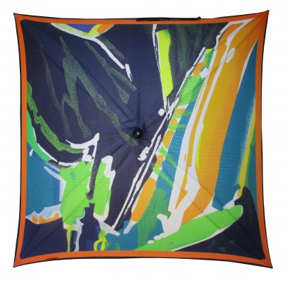 Advertising umbrella for "La Caisse d'Epargne d'Auvergne et du Limousin "tableau de Jacques FADAT"