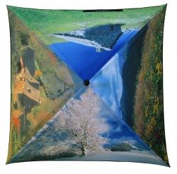 Parapluie Carré Delos: "Les quatre saisons" de Pierre Soisson