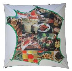 Advertising umbrella for "Le Comité d'Expension Economique du Cantal"