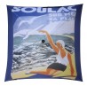 Advertising umbrella for "La Ville de SOULAC/MER"