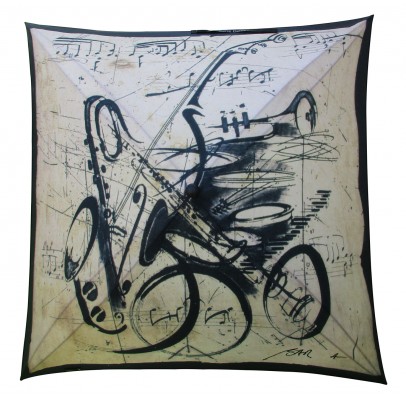 Couverture de parapluie : " Jazz d'Alain BAR"