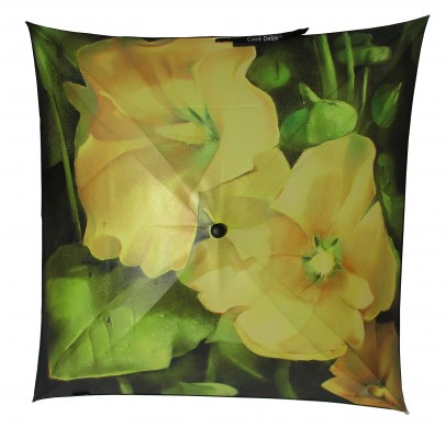 Couverture de parapluie :  "Les roses trémière" de Jean LACALMONTIE