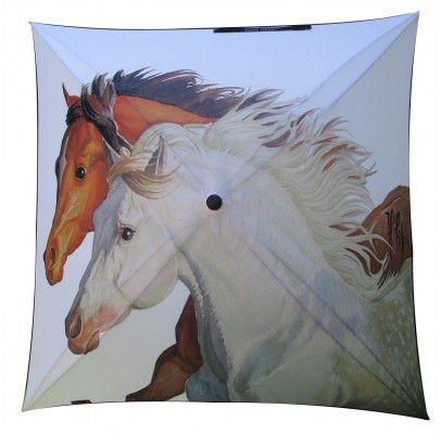 Couverture de parapluie : "Purs sang" d'Hélène POISSON