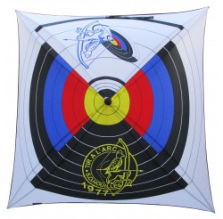 advertising umbrella for "Club tir à l'arc d'Houilles"