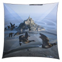 advertising umbrella for "Voler avec les oiseaux"