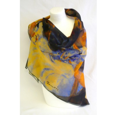 Foulard mousseline polyester (90x90)  "déjeuner des canotiers" de RENOIR