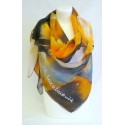 Foulard mousseline  polyester "Les jonquilles" de Jean Lacalmontie