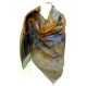 Foulard mousseline  polyester (90x90)  les barques de Jean LABORIE