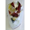 Foulard mousseline polyester (90x90) "Les coquelicots" de Christine TISON