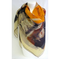 Foulard mousseline polyester (90x90) "Europe" de Christiane CASENEUVE