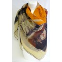 Foulard mousseline polyester (90x90) "Europe" de Christiane CASENEUVE