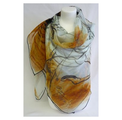 Foulard (90x90) "Fils de mars" de Jean Marie GUINY