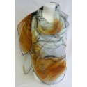 Scarf (90x90) "Fils de mars" by Jean Marie GUINY
