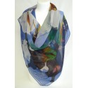 Scarf (90x90) "Le papillon"  by Anne LAROSE