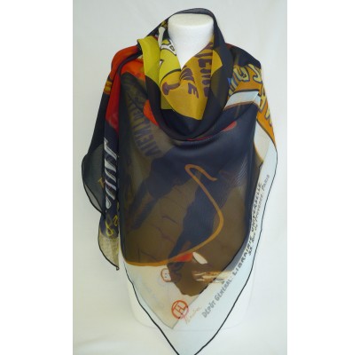 Scarf (90x90) "Affiches" by Toulouse-Lautrec