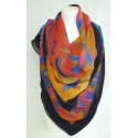 Foulard (90x90) "Symphonie pastorale" de Lucie THULIEZ