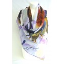 Foulard (90x90)  "Fleurs de cerisiers" d'Anne LAROSE