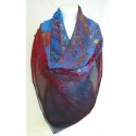 Scarf (90x90) "Sans titre" by Nathalie CHAMBON