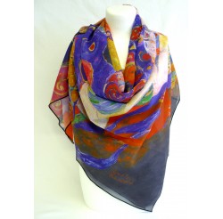 Foulard (90x90)  "la jeune fille" de KLIMT 