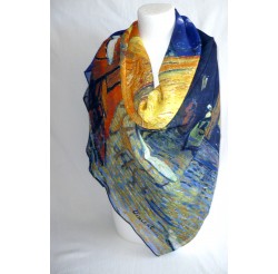 Scarf (90x90) "Café de nuit" by Van Gogh