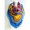 Scarf (90x90)  "J'aime la vie" by Raymond VAURS